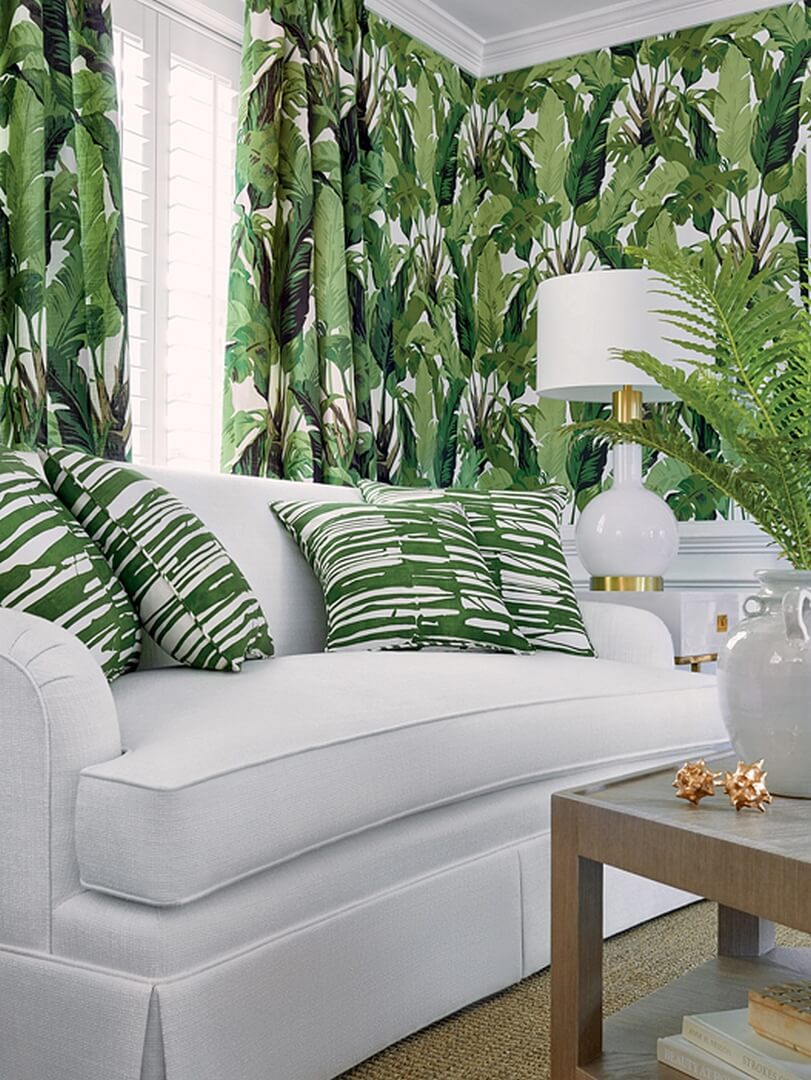 Tapeta liście bananowca Thibaut T10130 Travelers Palm Tropics