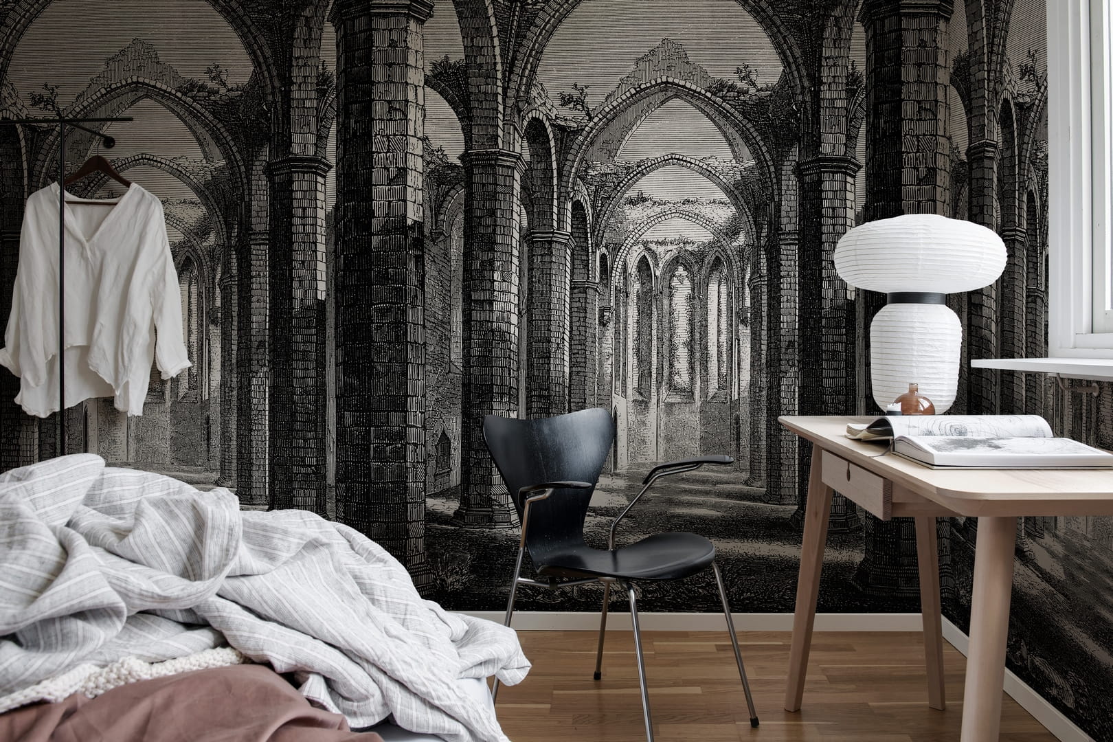 Fototapeta gotycka architektura Rebel Walls R19221 Gothic Arches Vintage Vintage Brocade