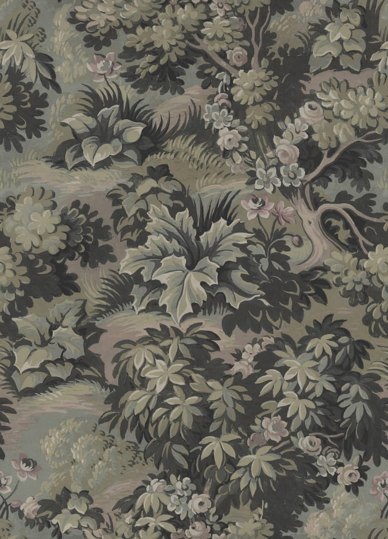 Tapeta roślinna Rebel Walls R19254 Blooming Park Dark Vintage Brocade
