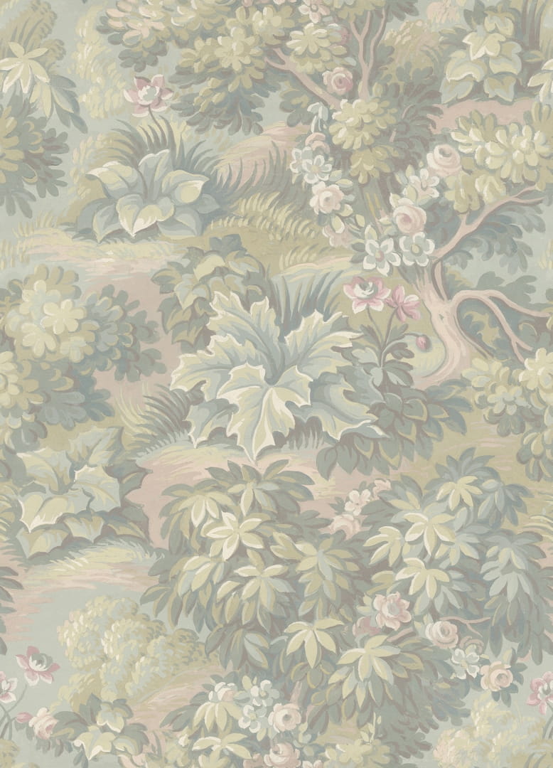 Tapeta roślinna Rebel Walls R19255 Blooming Park Pastel Vintage Brocade