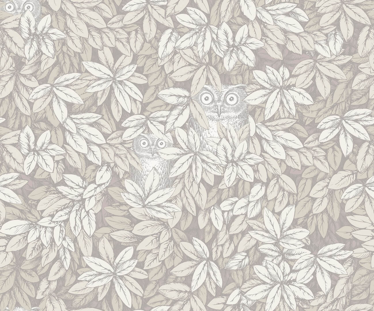 Tapeta liście i sowy Cole & Son Foglie e Civette 123/11052 Fornasetti Senza Tempo II