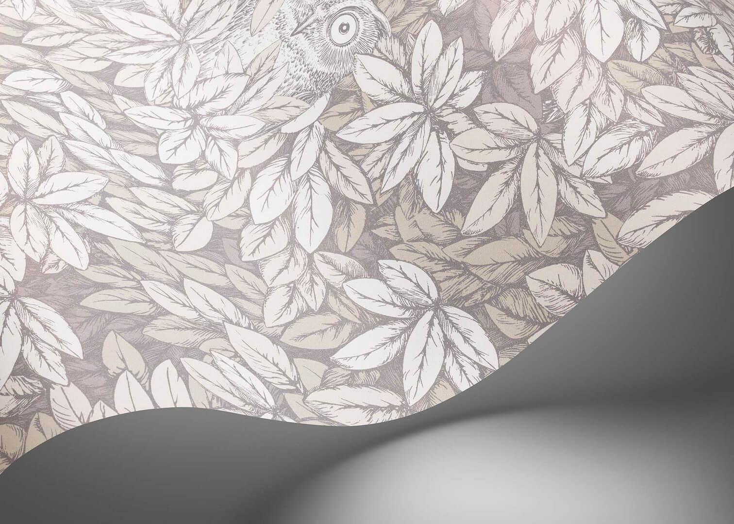 Tapeta liście i sowy Cole & Son Foglie e Civette 123/11052 Fornasetti Senza Tempo II