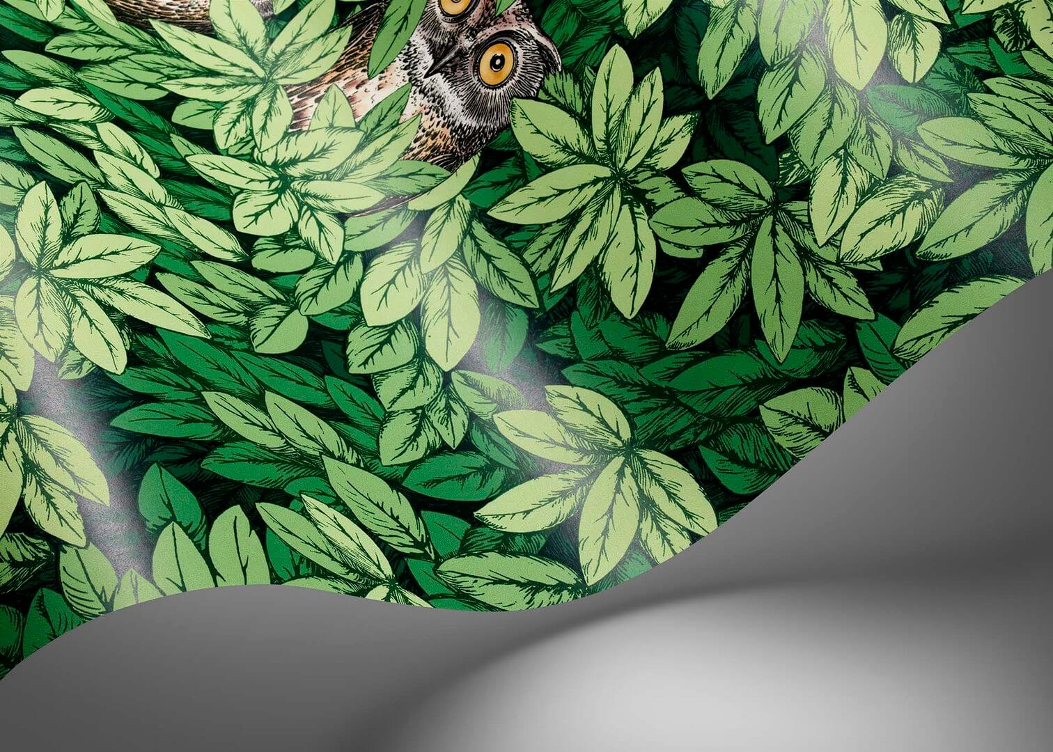 Tapeta liście i sowy Cole & Son Foglie e Civette 123/11054 Fornasetti Senza Tempo II