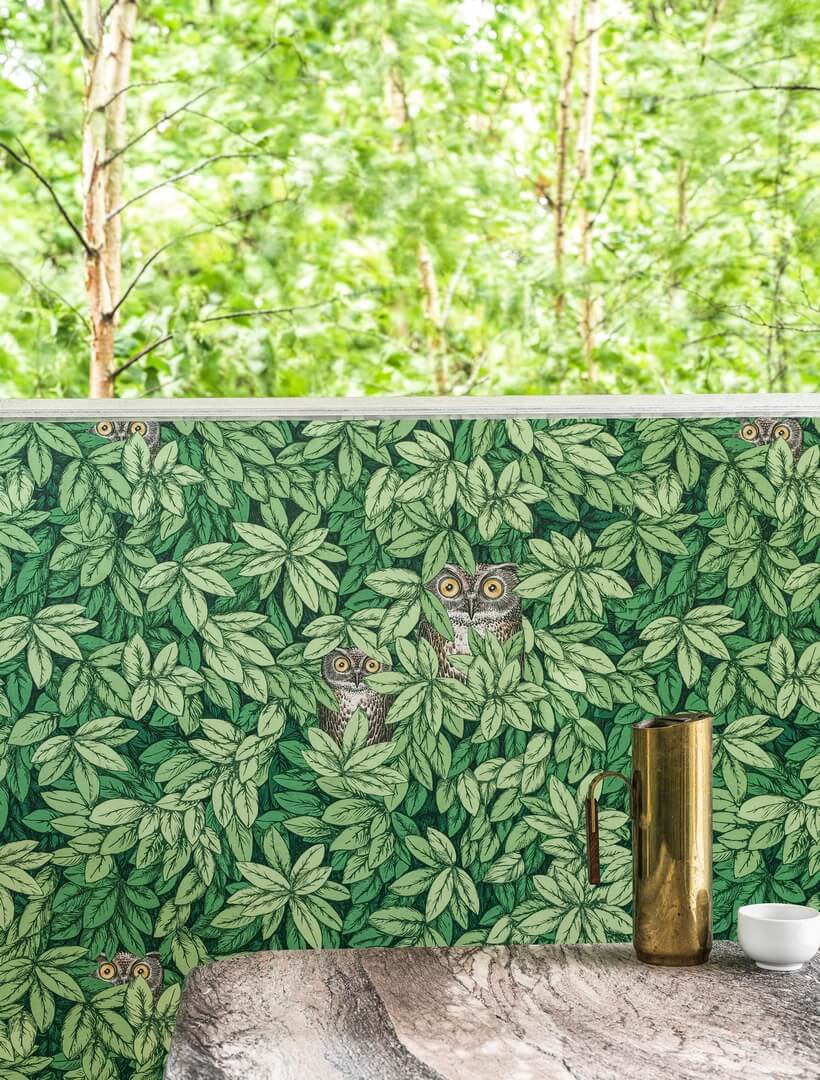 Tapeta liście i sowy Cole & Son Foglie e Civette 123/11055 Fornasetti Senza Tempo II