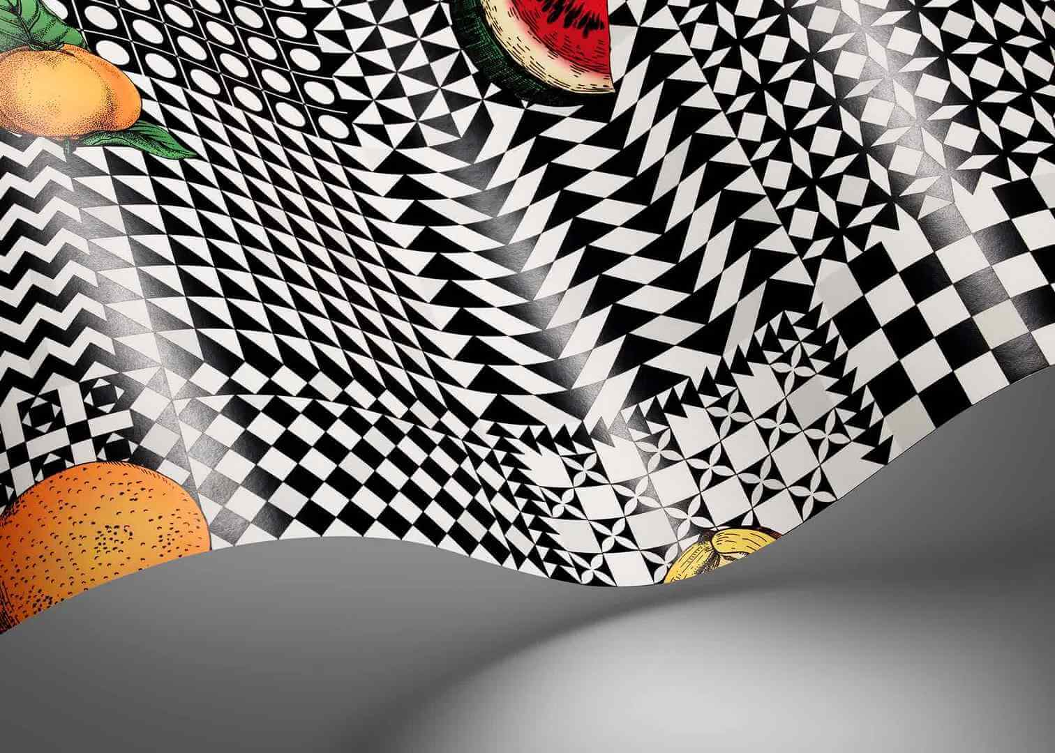 Tapeta owoce i geometria Cole & Son Frutta e Geometrico 123/6027 Fornasetti Senza Tempo II
