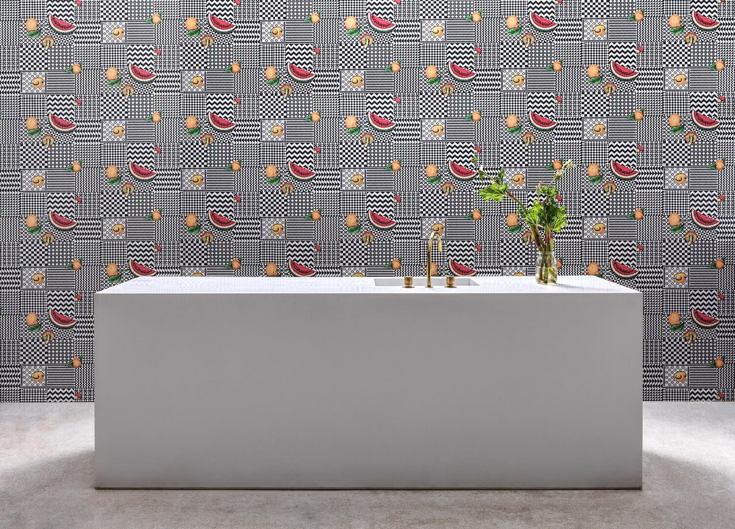 Tapeta owoce i geometria Cole & Son Frutta e Geometrico 123/6028 Fornasetti Senza Tempo II