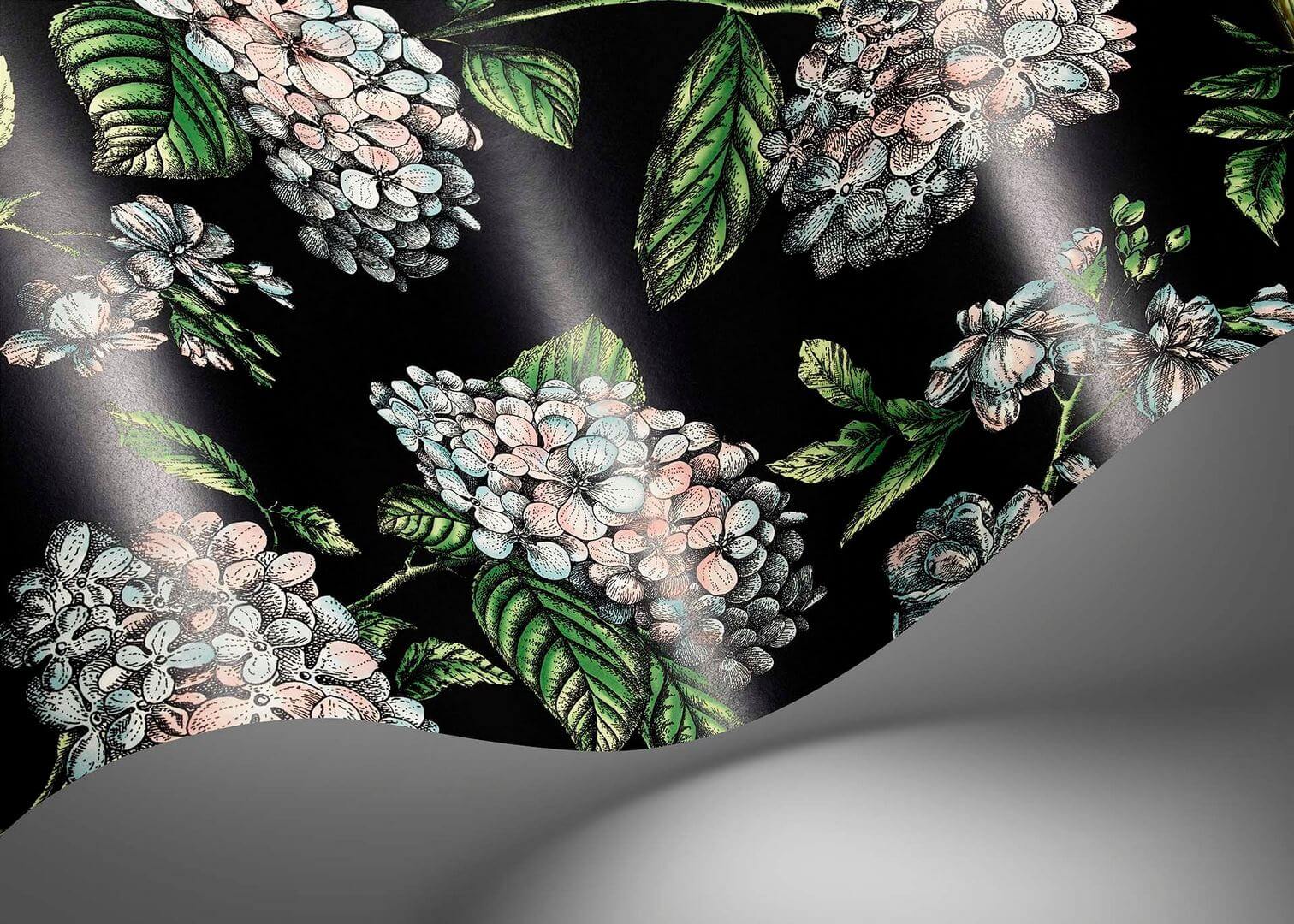 Tapeta roślinna hortensje Cole & Son Ramo di Ortensia 123/8038 Fornasetti Senza Tempo II