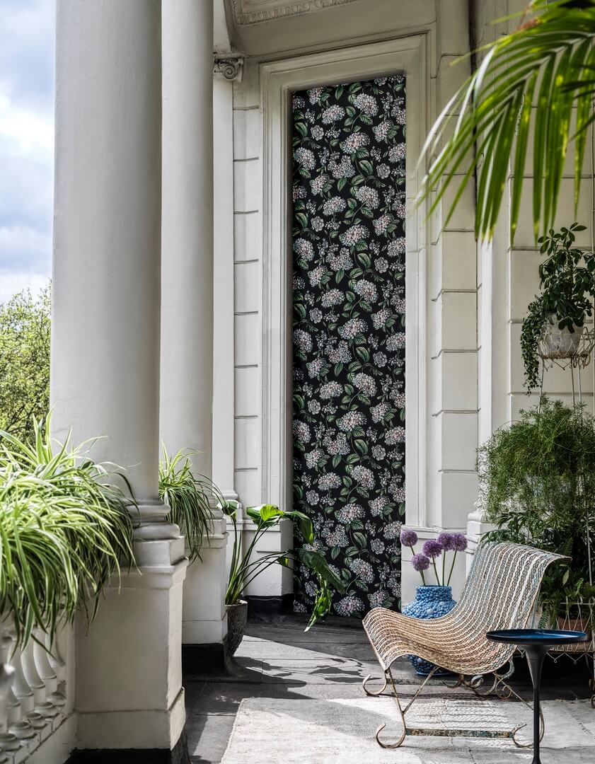 Tapeta roślinna hortensje Cole & Son Ramo di Ortensia 123/8040 Fornasetti Senza Tempo II