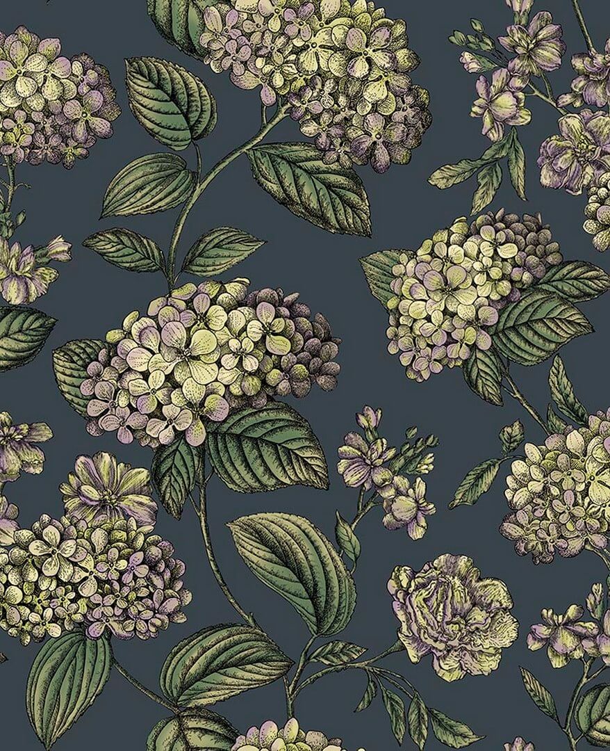 Tapeta roślinna hortensje Cole & Son Ramo di Ortensia 123/8042 Fornasetti Senza Tempo II
