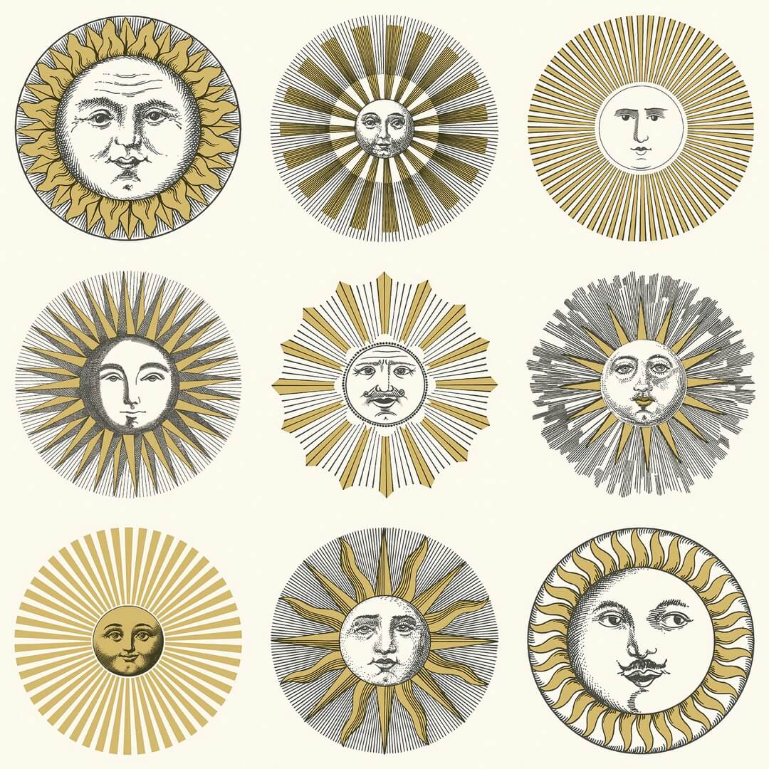 Tapeta słońce Cole & Son Soli 123/1002 Fornasetti Senza Tempo II