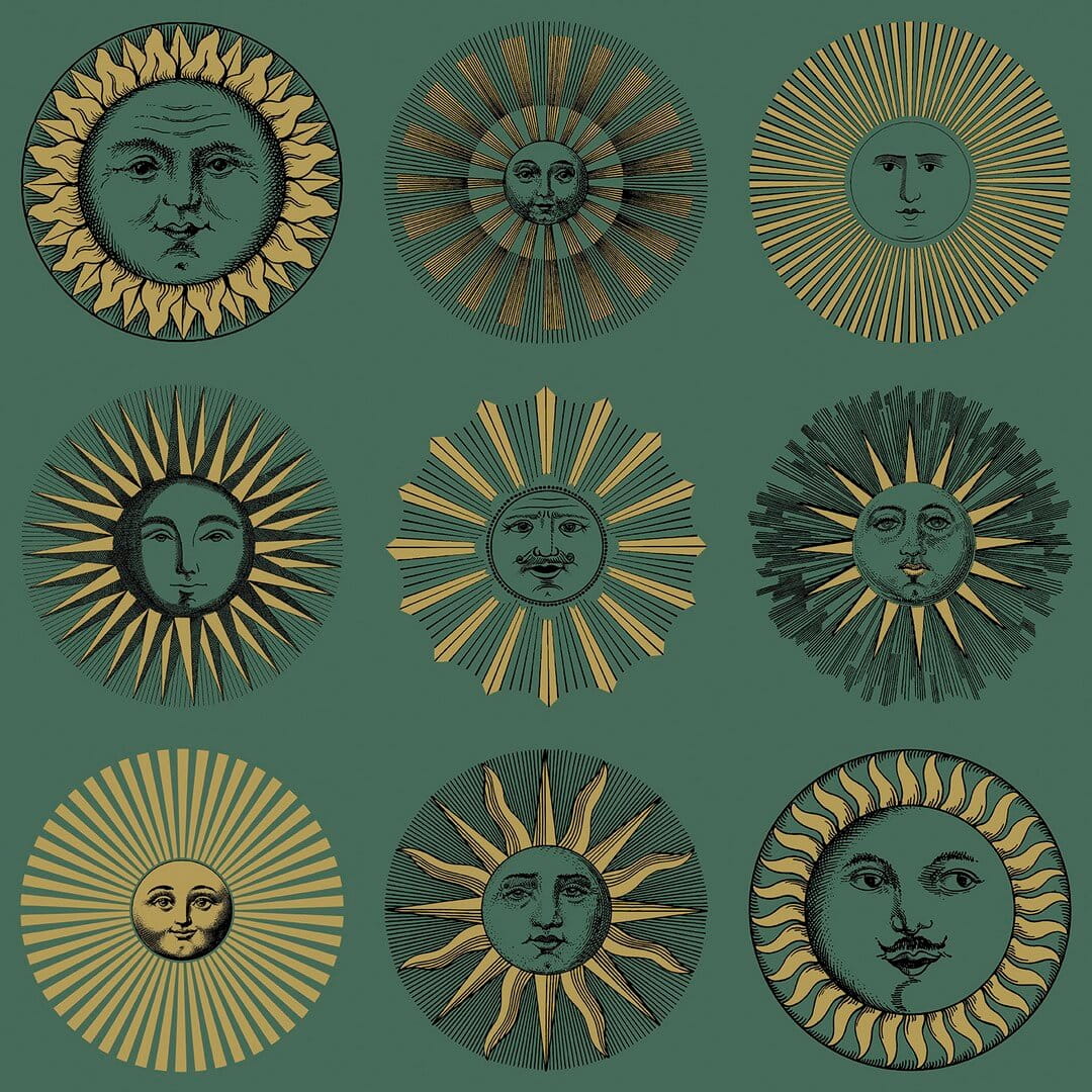Tapeta słońce Cole & Son Soli 123/1005 Fornasetti Senza Tempo II