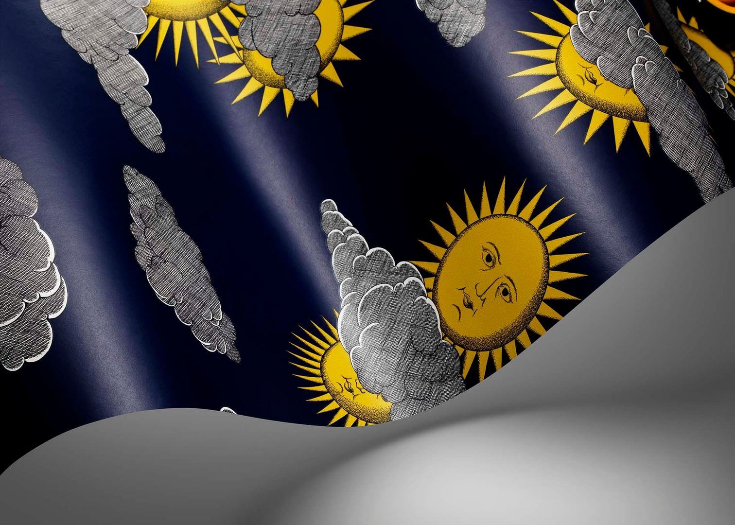 Tapeta słońce i chmury Cole & Son Soli e Nuvole 123/2006 Fornasetti Senza Tempo II