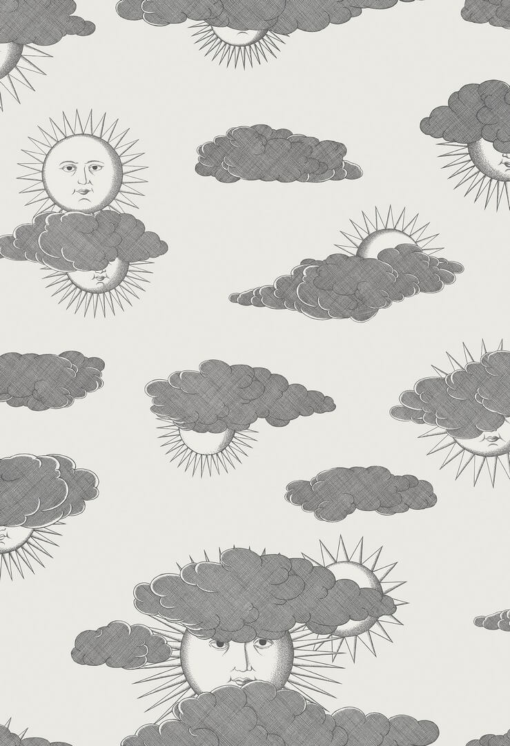 Tapeta słońce i chmury Cole & Son Soli e Nuvole 123/2007 Fornasetti Senza Tempo II