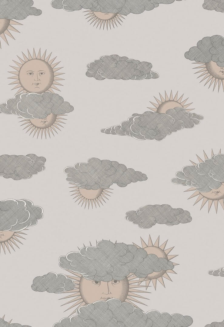 Tapeta słońce i chmury Cole & Son Soli e Nuvole 123/2009 Fornasetti Senza Tempo II