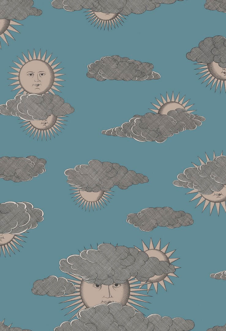 Tapeta słońce i chmury Cole & Son Soli e Nuvole 123/2010 Fornasetti Senza Tempo II