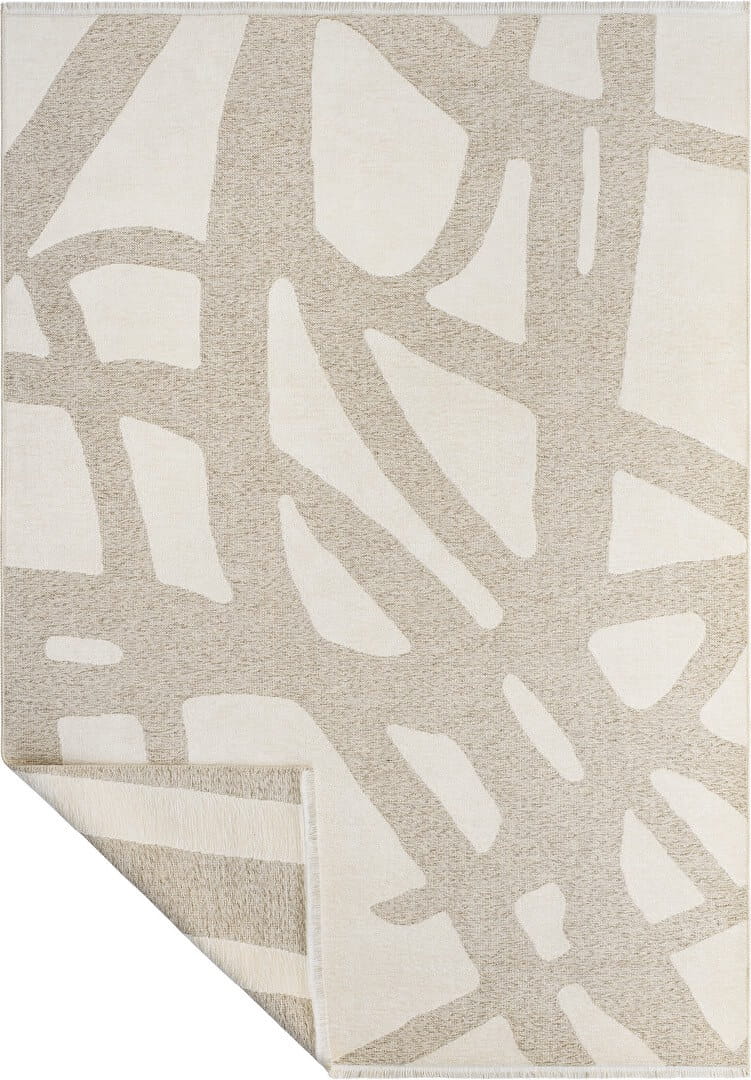 Dywan dwustronny abstrakcyjny Boucle 4123 Abstract Cream