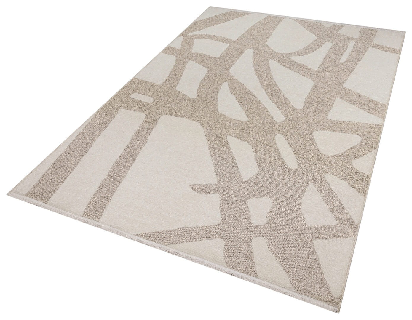 Dywan dwustronny abstrakcyjny Boucle 4123 Abstract Cream