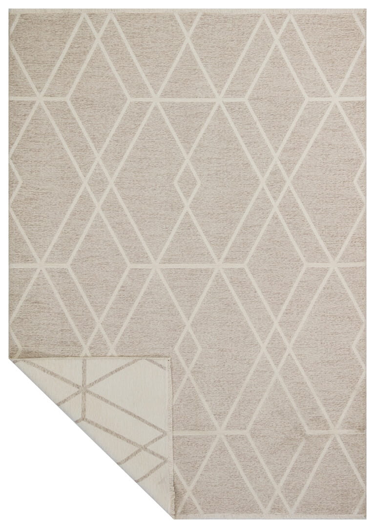 Dywan dwustronny geometryczny Boucle 4124 Diamond Cream