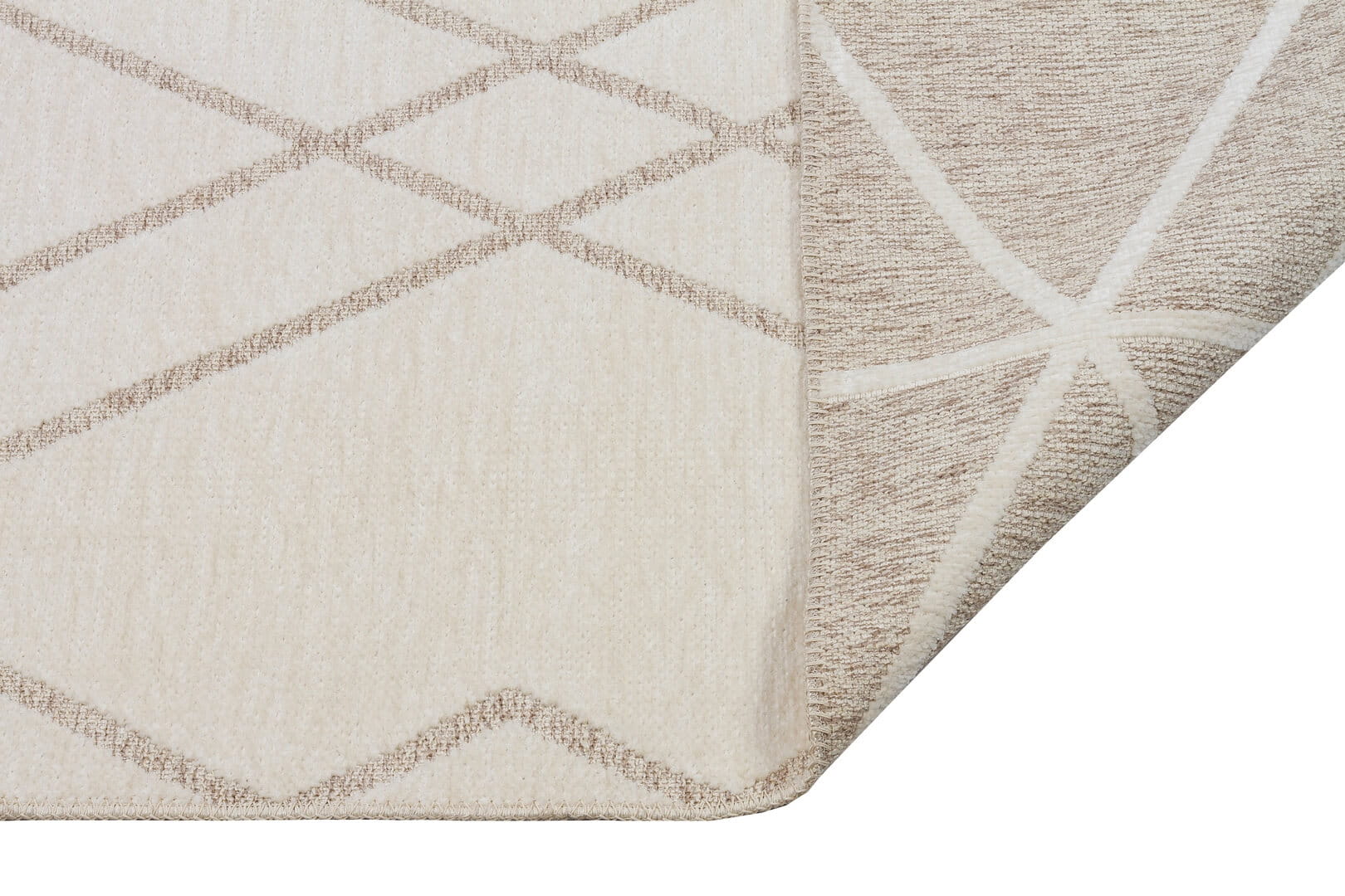 Dywan dwustronny geometryczny Boucle 4124 Diamond Cream