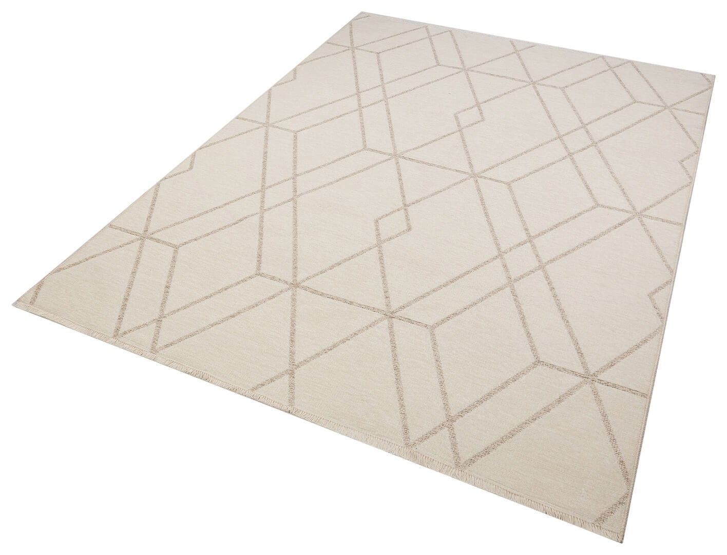 Dywan dwustronny geometryczny Boucle 4124 Diamond Cream