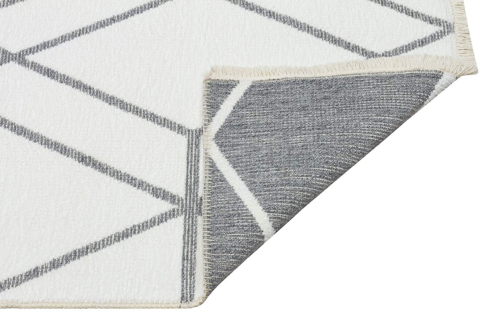 Dywan dwustronny geometryczny Boucle 4125 Diamond White