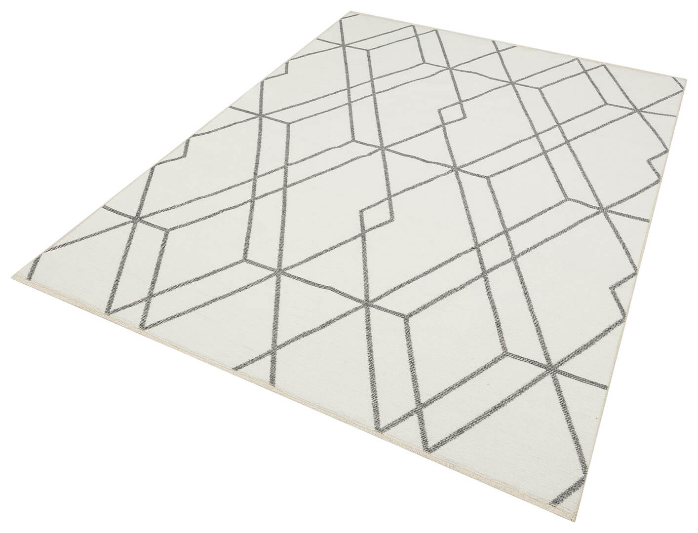 Dywan dwustronny geometryczny Boucle 4125 Diamond White