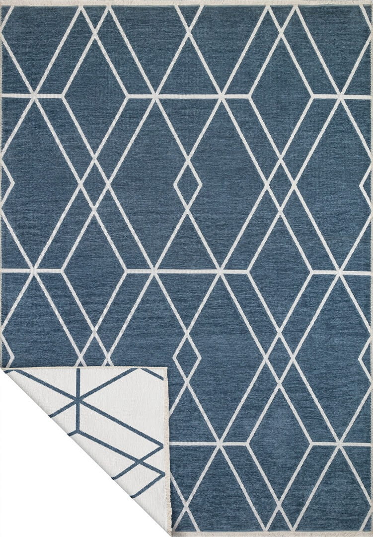 Dywan dwustronny geometryczny Boucle 4126 Diamond Blue