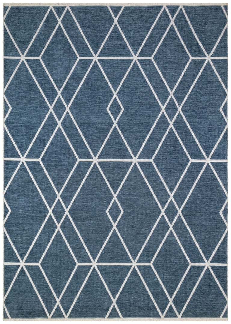 Dywan dwustronny geometryczny Boucle 4126 Diamond Blue