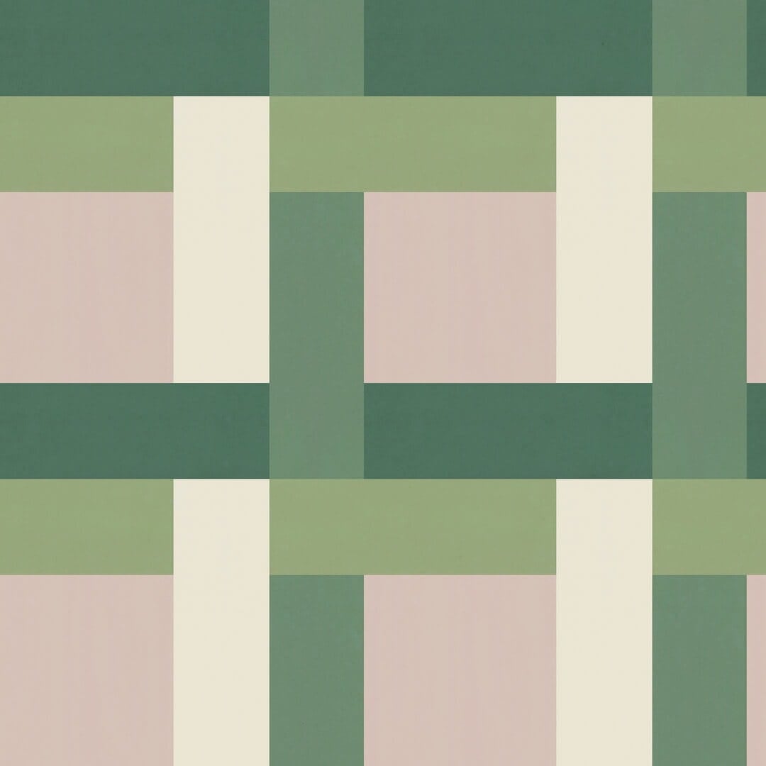 Fototapeta geometryczna Rebel Walls R19405 Don't be Square Green Maximalism More is More