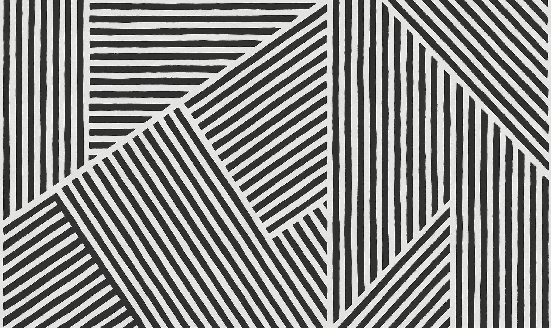 Fototapeta linie Rebel Walls R19408 Different Directions Black White Maximalism More is More