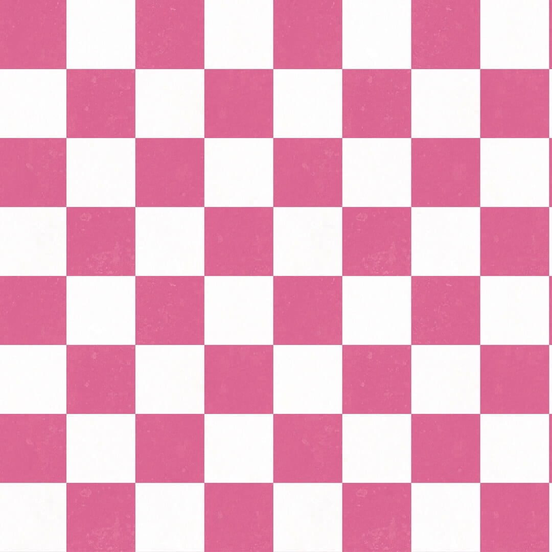 Fototapeta geometryczna szachownica Rebel Walls R19414 Chess Pink Maximalism More is More