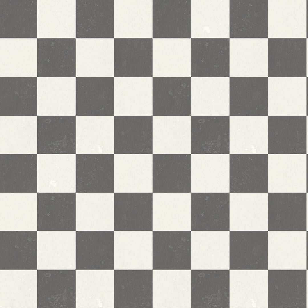 Fototapeta geometryczna szachownica Rebel Walls R19415 Chess Black White Maximalism More is More