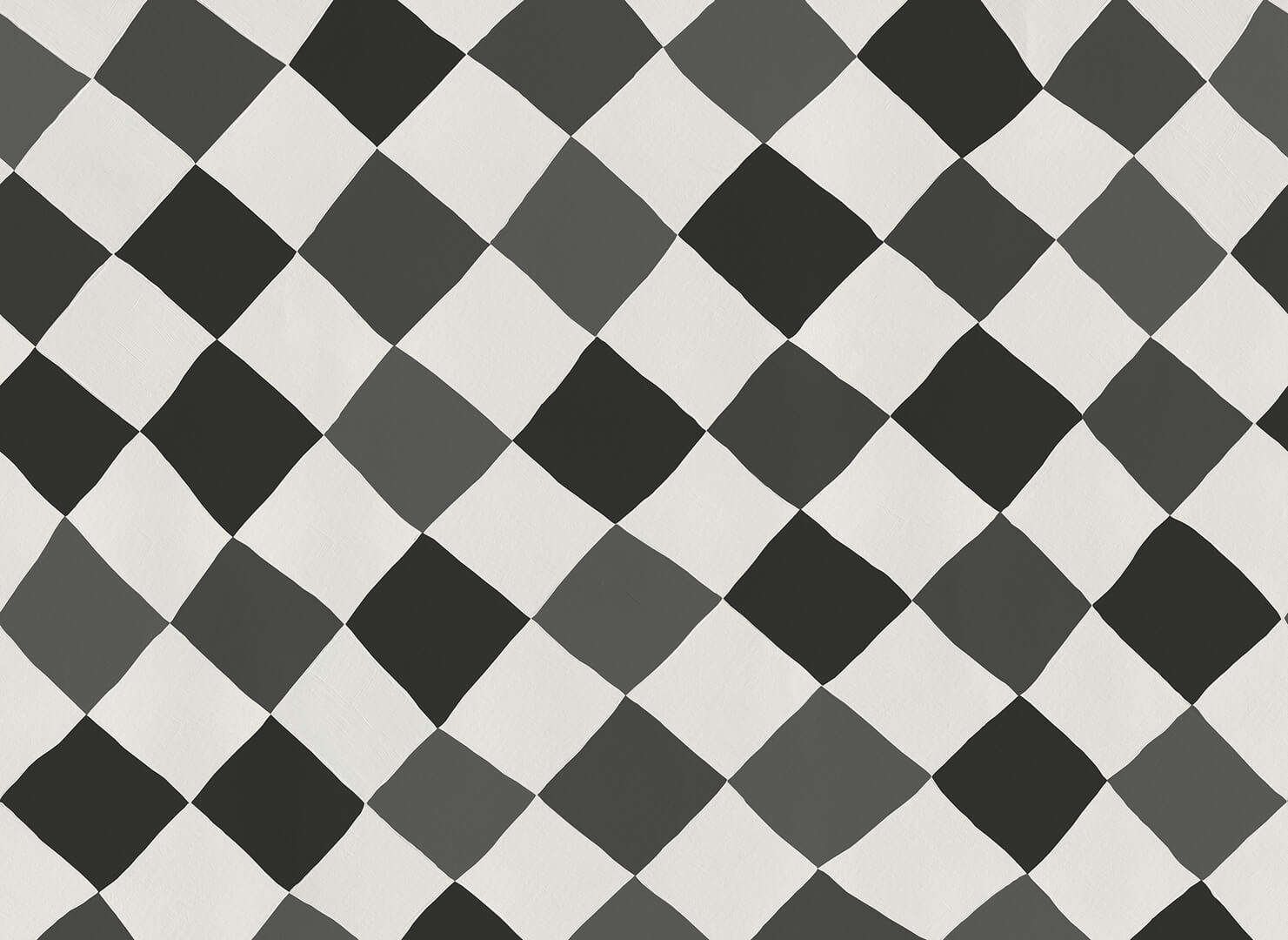 Fototapeta romby Rebel Walls R19429 Tremble Black White Maximalism More is More
