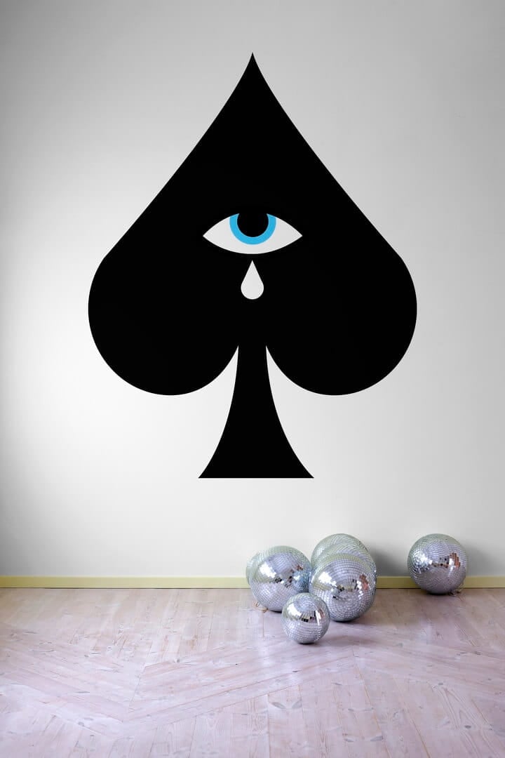 Fototapeta pik Rebel Walls R19437 Ace of Spades Black Maximalism More is More
