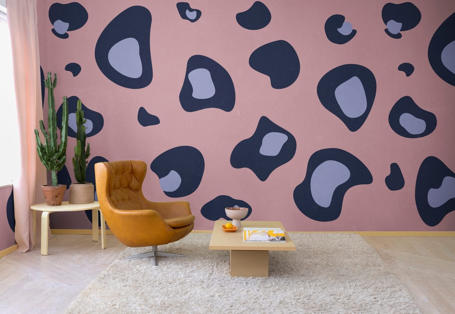 Fototapeta cętki Rebel Walls R19440 Giant Leopard Pink Maximalism More is More