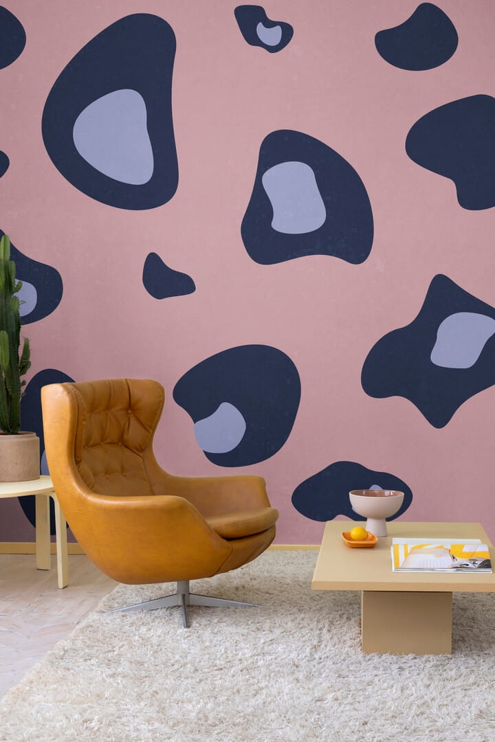 Fototapeta cętki Rebel Walls R19440 Giant Leopard Pink Maximalism More is More