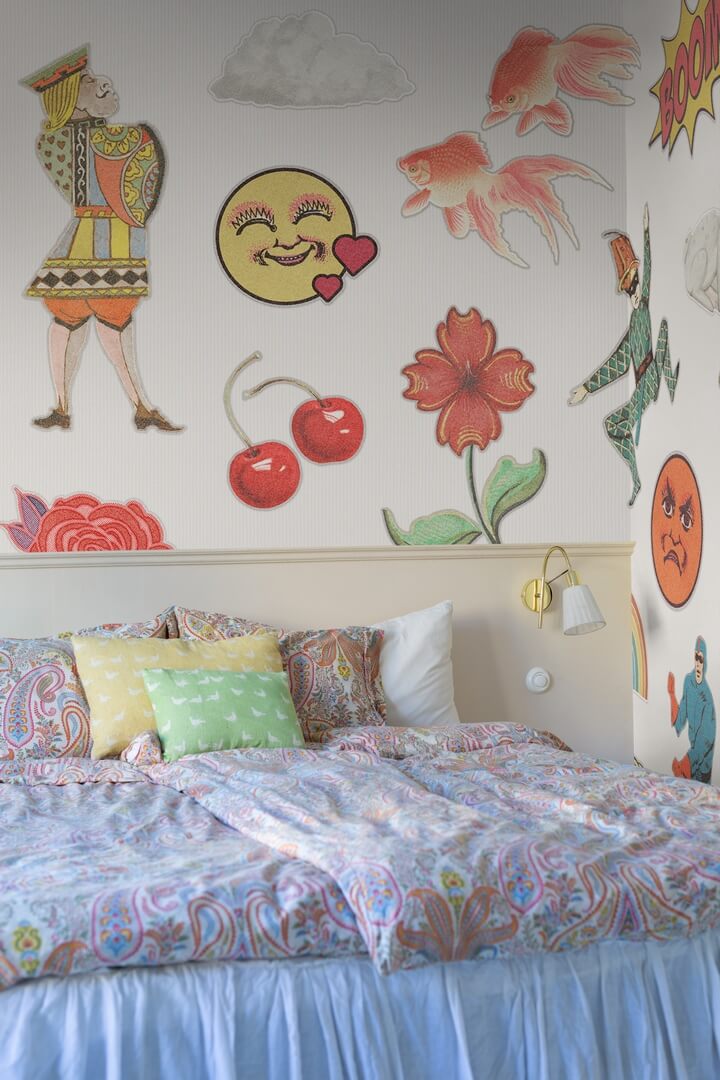 Fototapeta w stylu pop-art Rebel Walls R19465 Patches White Maximalism More is More