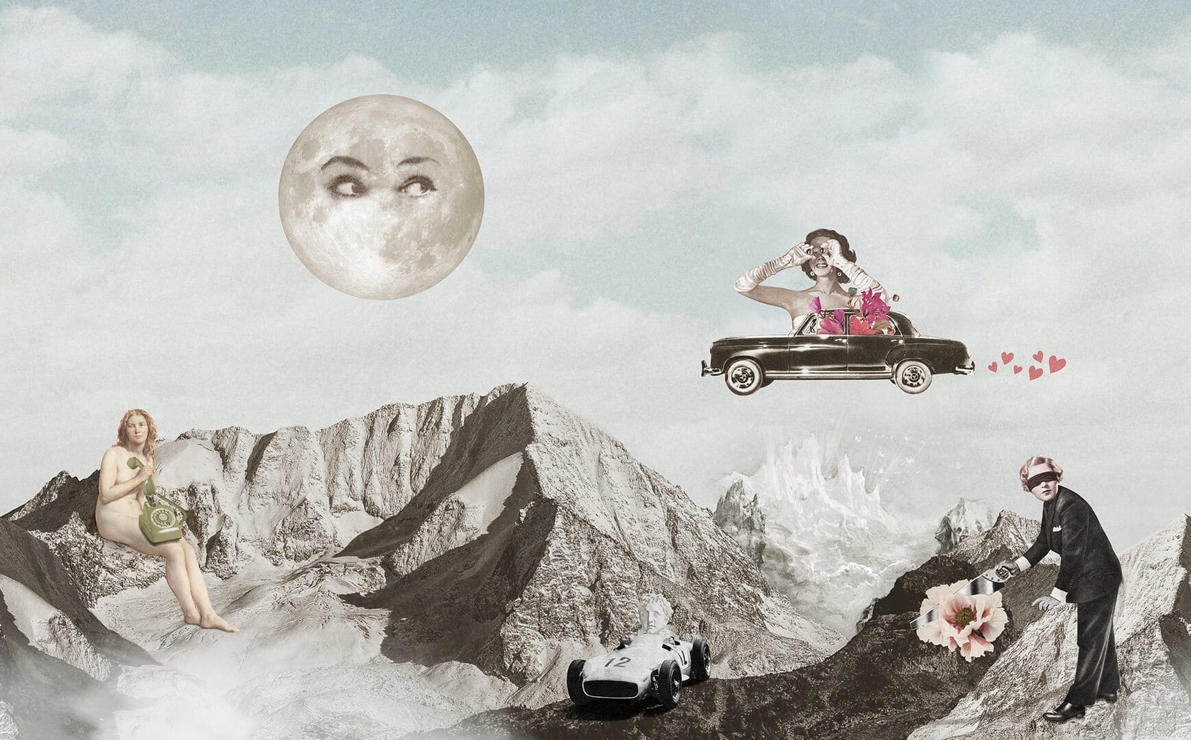 Fototapeta retro świat Rebel Walls R19479 Retro Dream Vintage Maximalism More is More