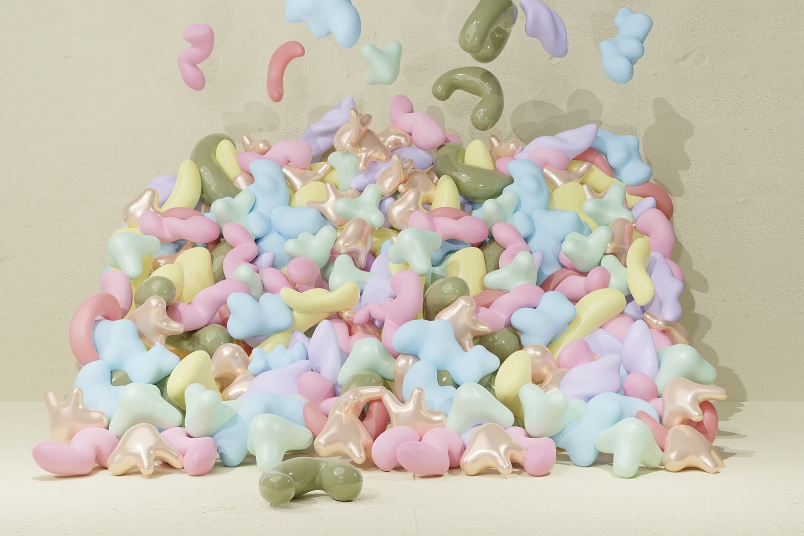 Fototapeta gumy balonowe Rebel Walls R19493 Bubblegum Pastel Maximalism More is More