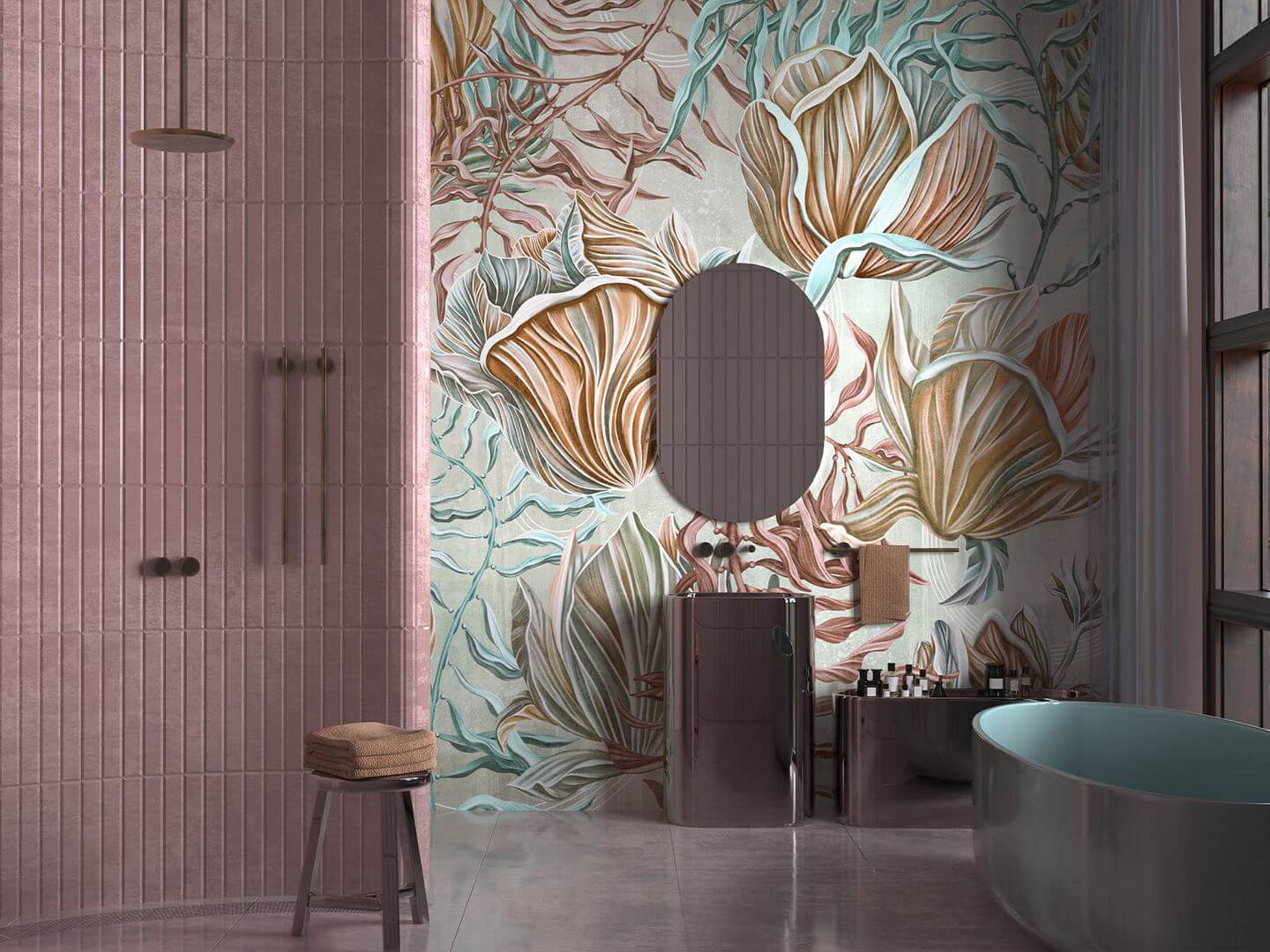 Fototapeta kwiaty i liście Wallcraft Bloom 730322301