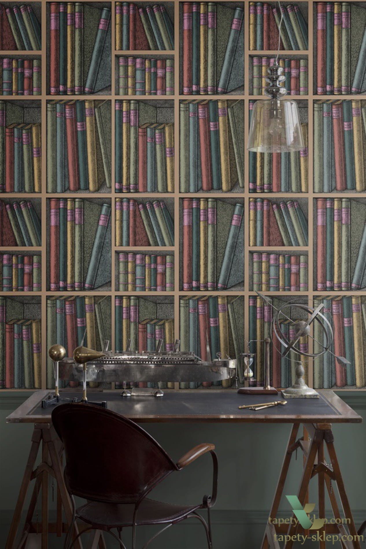 Tapeta Półki Z Książkami Cole & Son Ex Libris 114/5010 Fornasetti