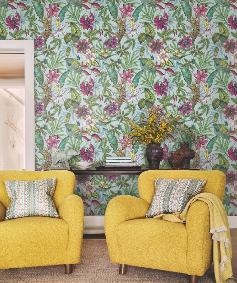 Tapeta tropikalna York Wallcoverings BL1701 Rainforest Blooms II