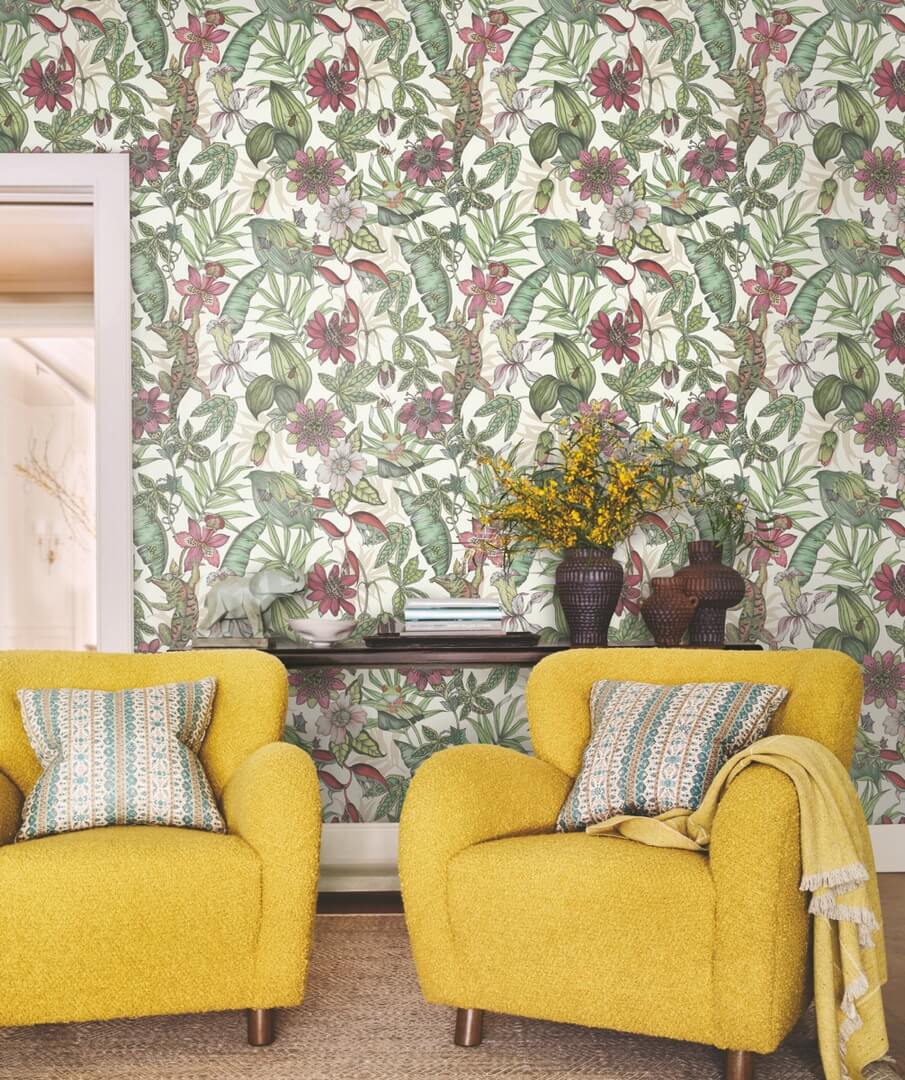Tapeta tropikalna York Wallcoverings BL1702 Rainforest Blooms II