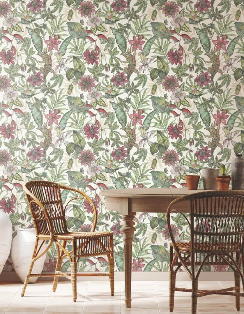 Tapeta tropikalna York Wallcoverings BL1702 Rainforest Blooms II
