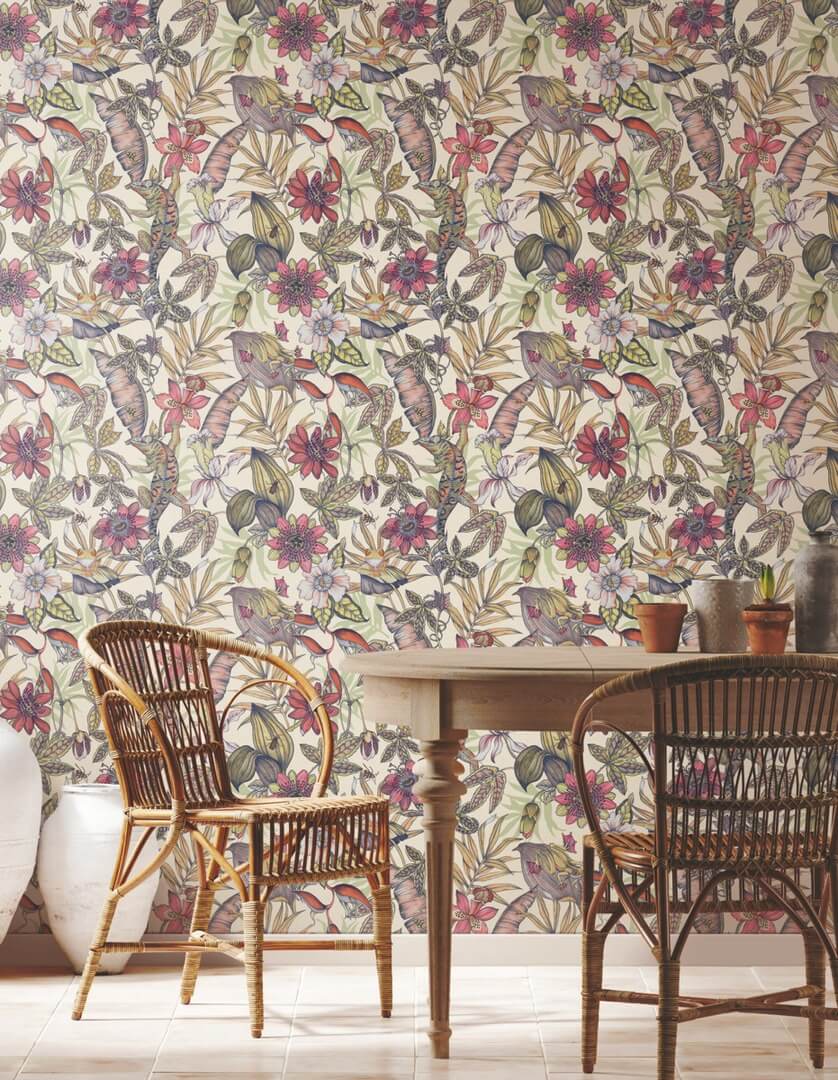Tapeta tropikalna York Wallcoverings BL1704 Rainforest Blooms II