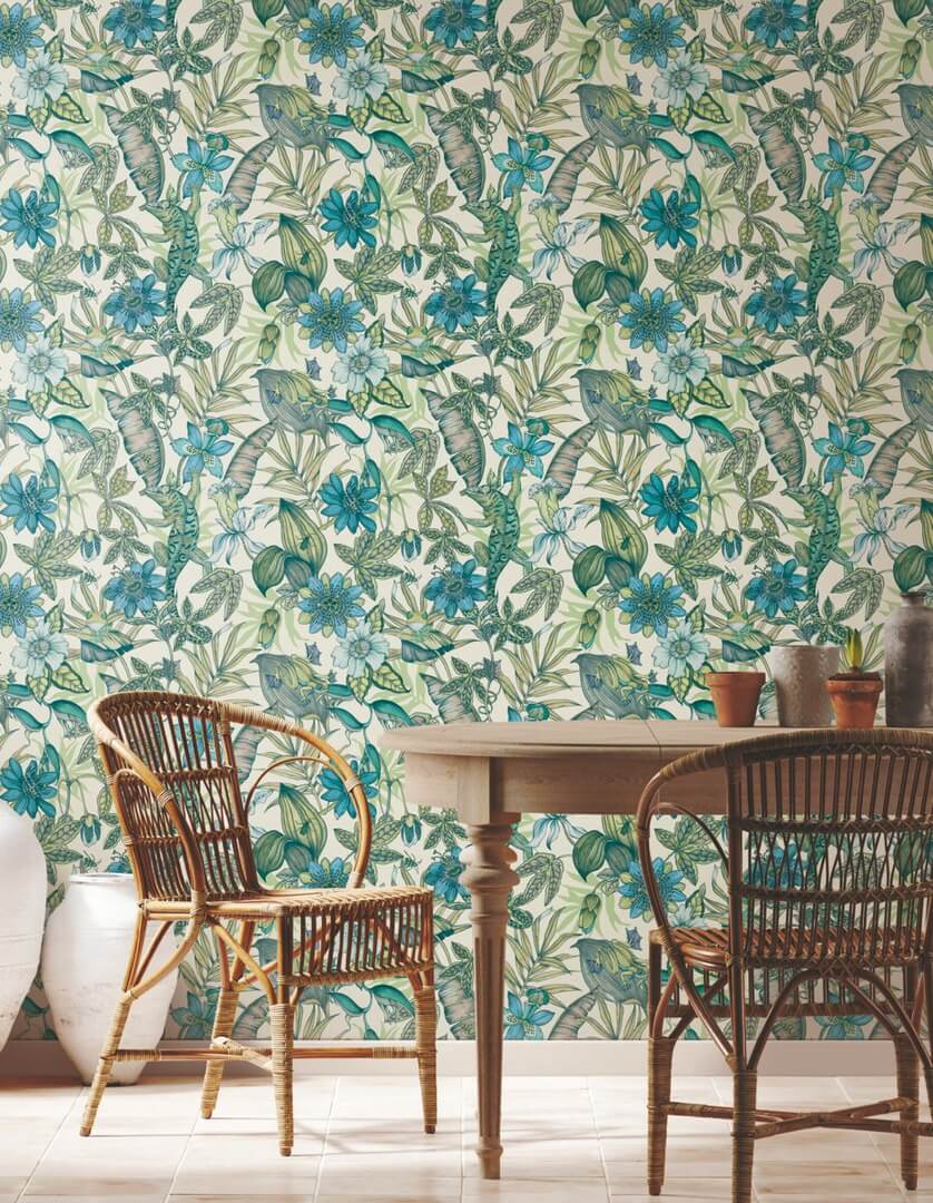 Tapeta tropikalna York Wallcoverings BL1705 Rainforest Blooms II
