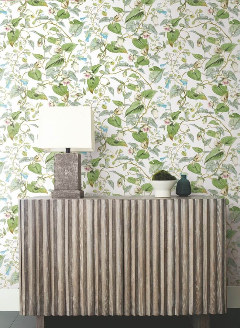 Tapeta kwiatowe pnącza York Wallcoverings BL1711 Moon Flower Blooms II