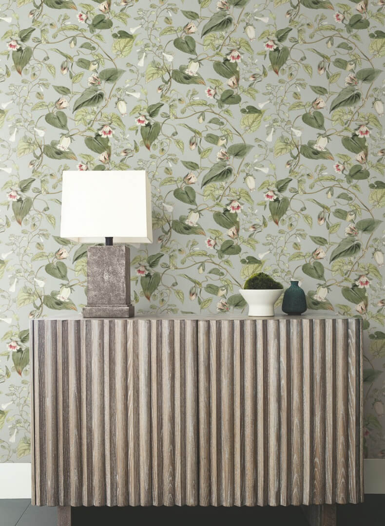 Tapeta kwiatowe pnącza York Wallcoverings BL1712 Moon Flower Blooms II