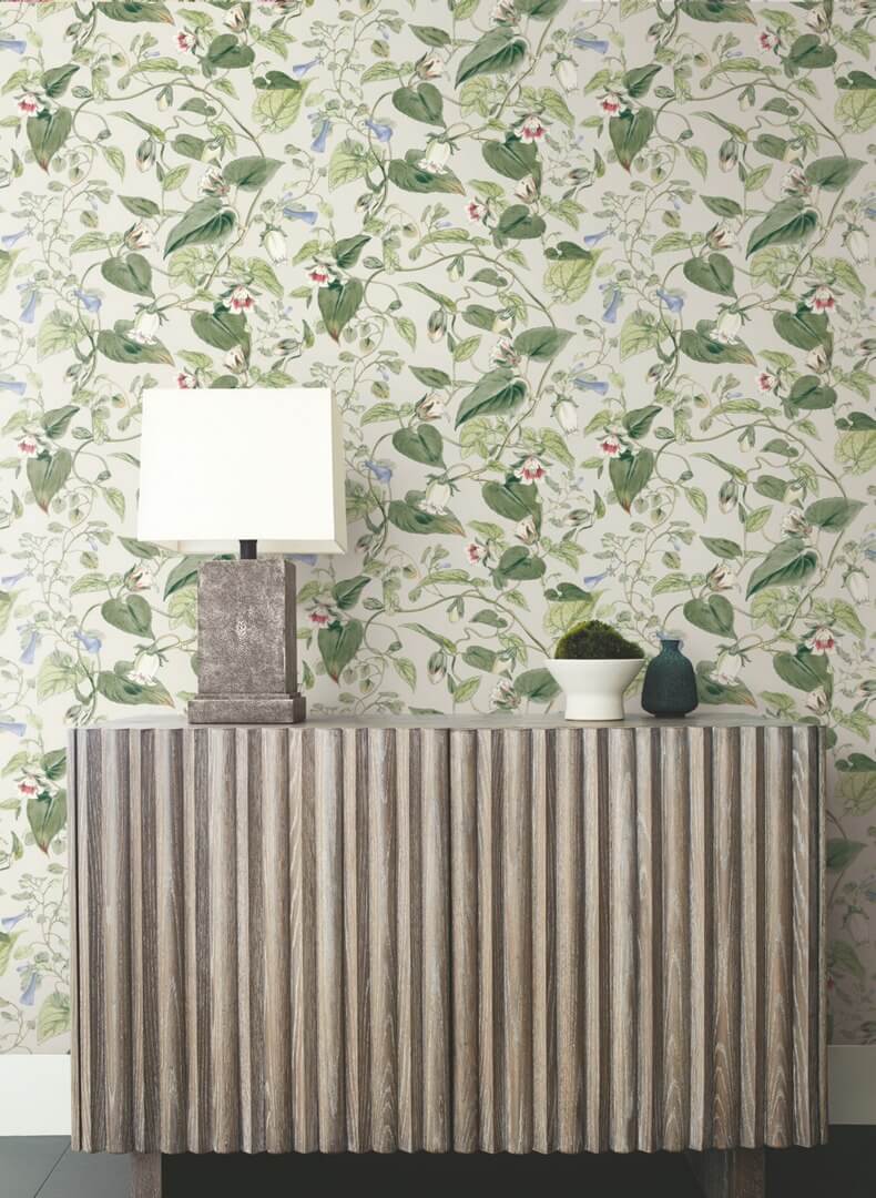 Tapeta kwiatowe pnącza York Wallcoverings BL1713 Moon Flower Blooms II