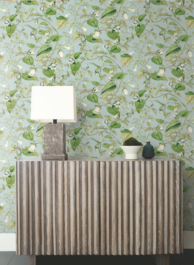 Tapeta kwiatowe pnącza York Wallcoverings BL1714 Moon Flower Blooms II